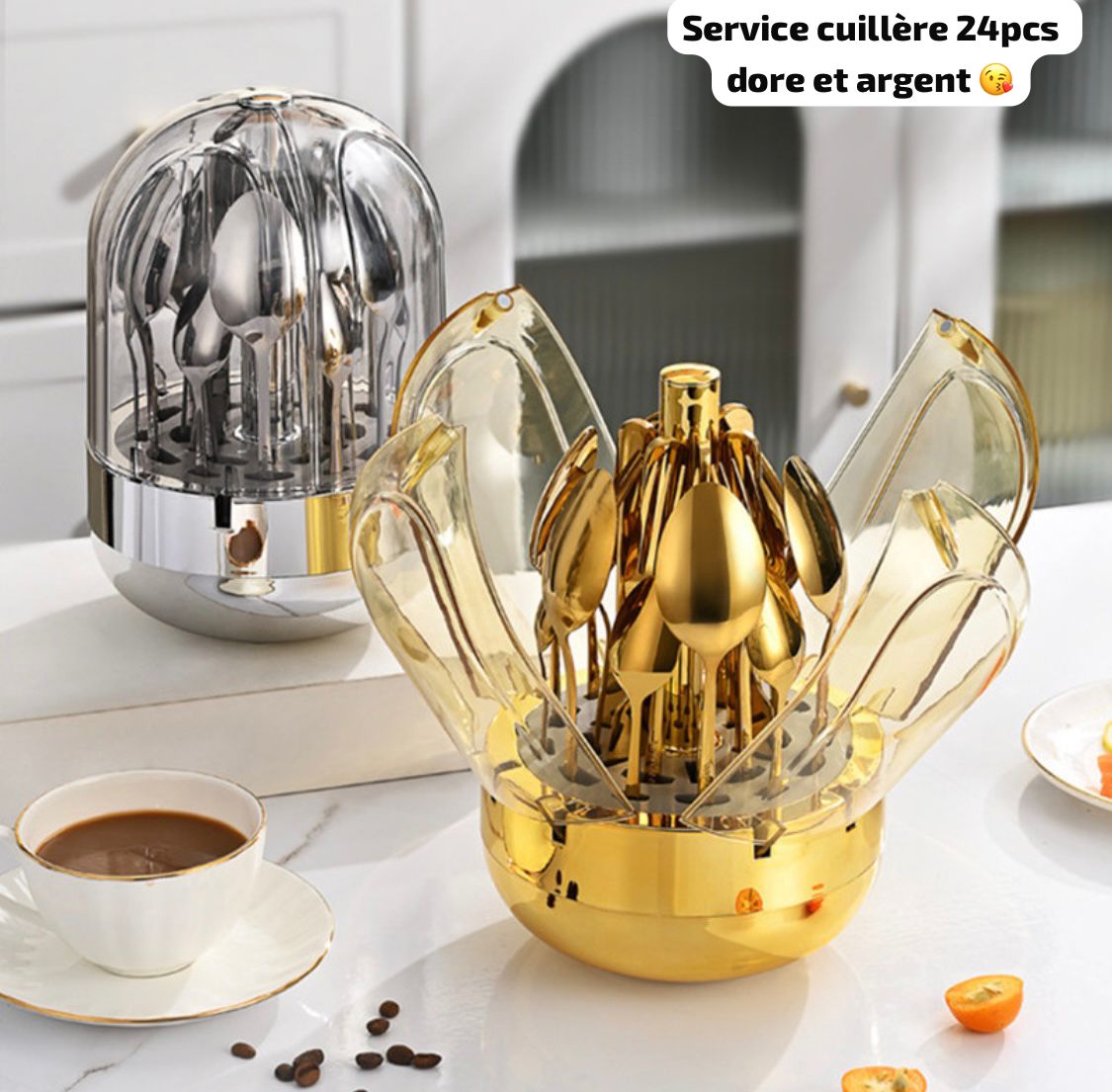 Service cuillère de luxe 24pcs